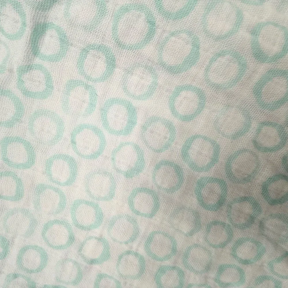 Halo Sleepsack Muslin Teal on White Circles 0-6 Months 12-18 Pounds